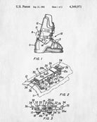 Ski Boot Patent Print Skiing Blueprint Winter Sports Poster - OnTrendAndFab