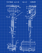Ski Lift Patent Print Skiing Blueprint Winter Sports Poster