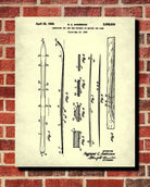 Skis Patent Print Skiing Blueprint Winter Sports Poster - OnTrendAndFab