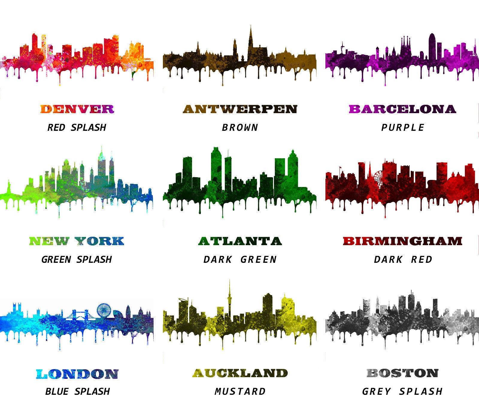 Sydney City Skyline Print Wall Art Poster Australia - OnTrendAndFab