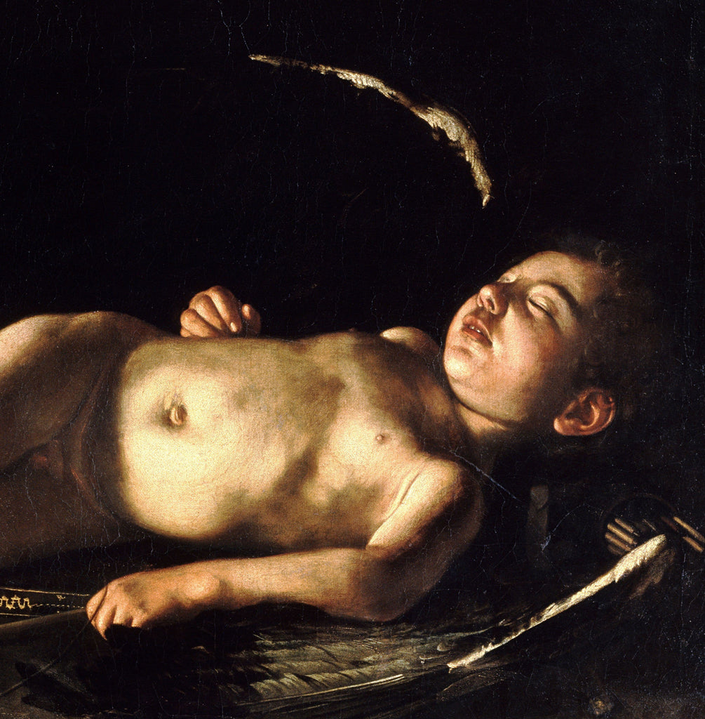Caravaggio Baroque Fine Art Print, sleeping cupid