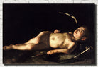 Caravaggio Baroque Fine Art Print, sleeping cupid