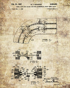Slot Car Patent Print Game Blueprint Man Cave Poster