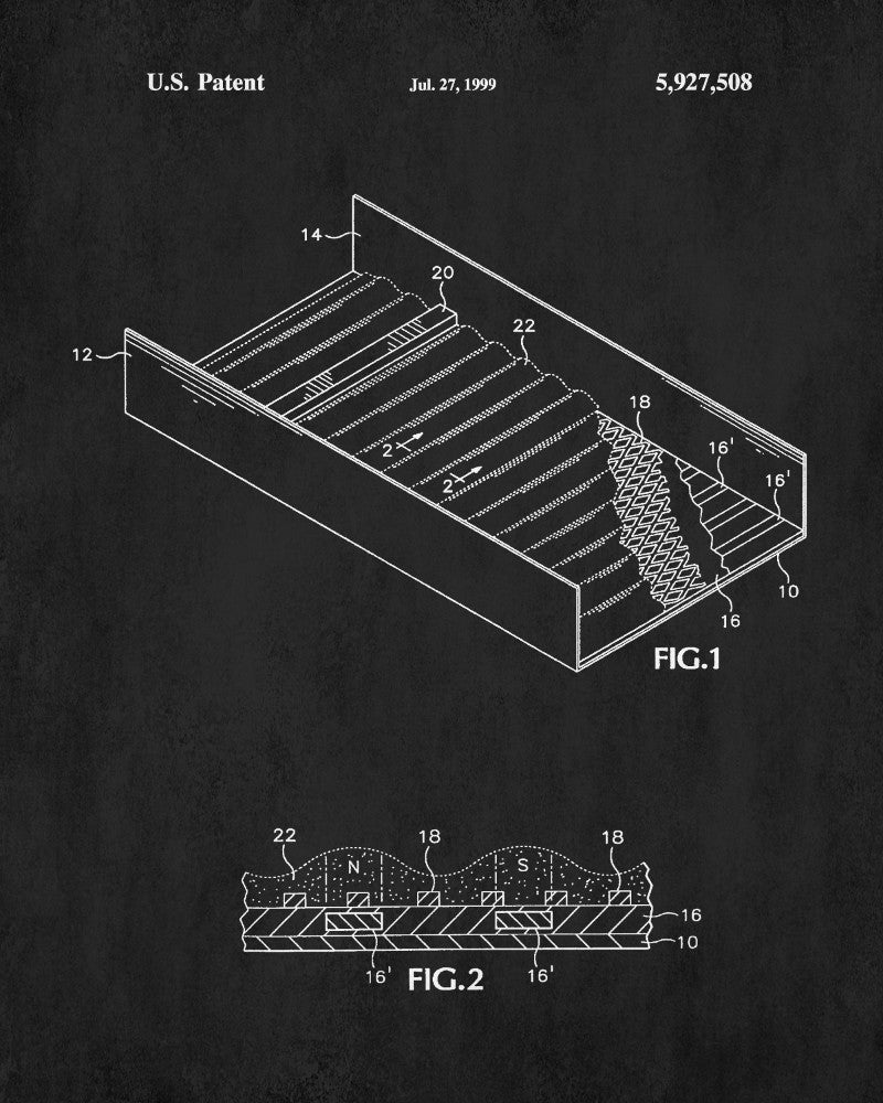 Sluice Box Patent Print Gold Rush Mining Poster