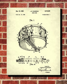 Snare Drum Patent Print Drumming Blueprint Music Poster - OnTrendAndFab