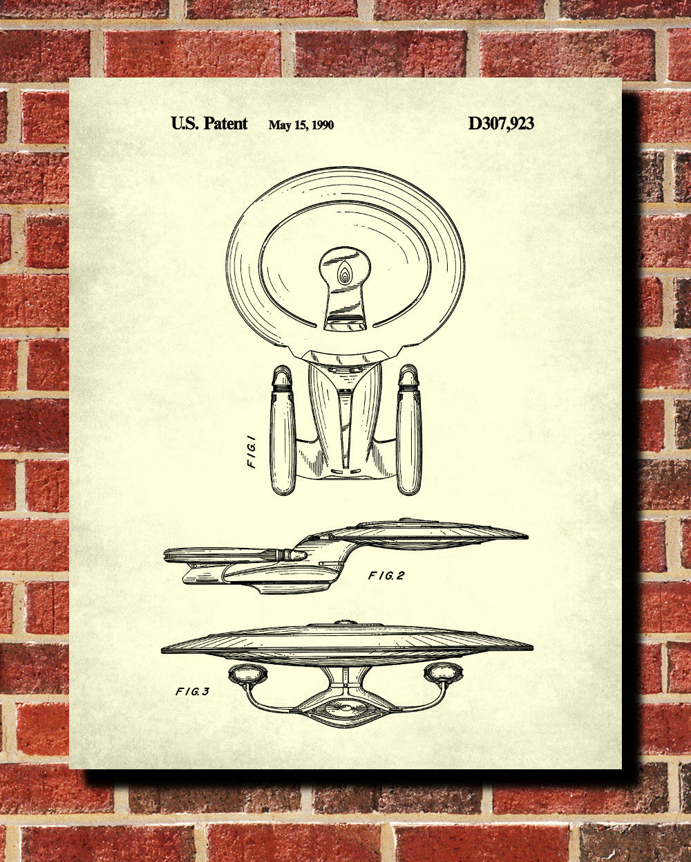 Enterprise Patent Print Star Trek Blueprint Spaceship Poster - OnTrendAndFab