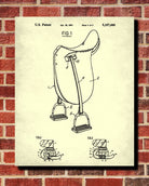 Stirrup Patent Print Equestrian Blueprint Horse Poster - OnTrendAndFab