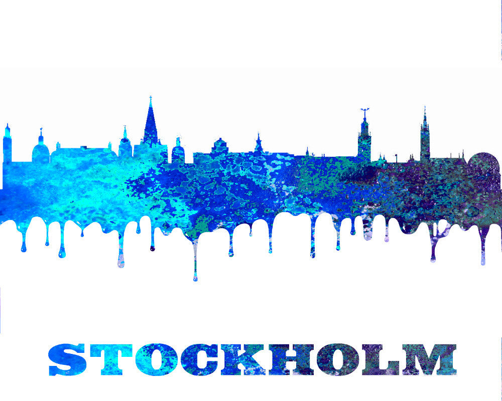 Stockholm City Skyline Print Wall Art Poster Sweden - OnTrendAndFab
