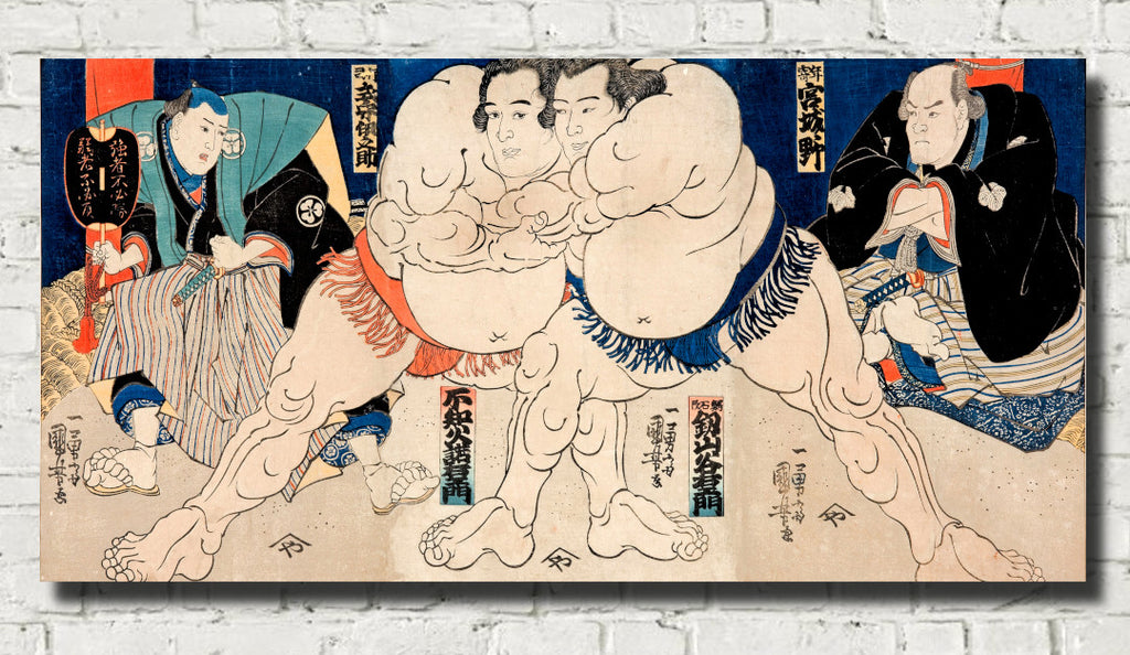 Utagawa Kuniyoshi, Japanese Fine Art Print, Sumo Wrestlers
