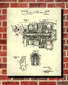 Supercharger Patent Print Engine Blueprint Garage Poster - OnTrendAndFab