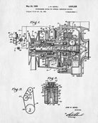 Supercharger Patent Print Engine Blueprint Garage Poster - OnTrendAndFab