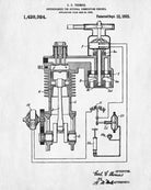 Supercharger Patent Print Engine Blueprint Workshop Poster - OnTrendAndFab