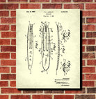 Surfboard Patent Print Sports Blueprint Poster Wall Art