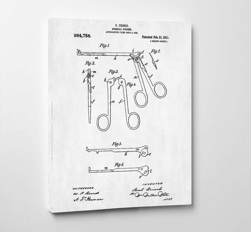 Medical Patent Poster Surgical Forceps Wall Art Print - OnTrendAndFab