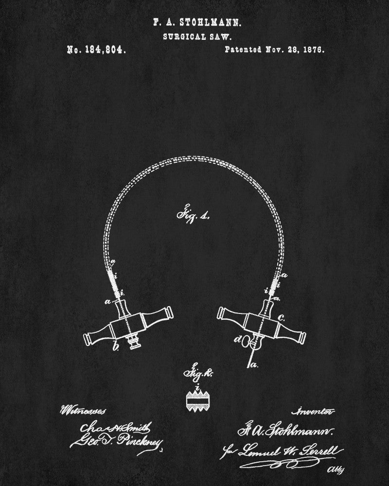 Medical Patent Poster Surgical Saw Wall Art Print - OnTrendAndFab