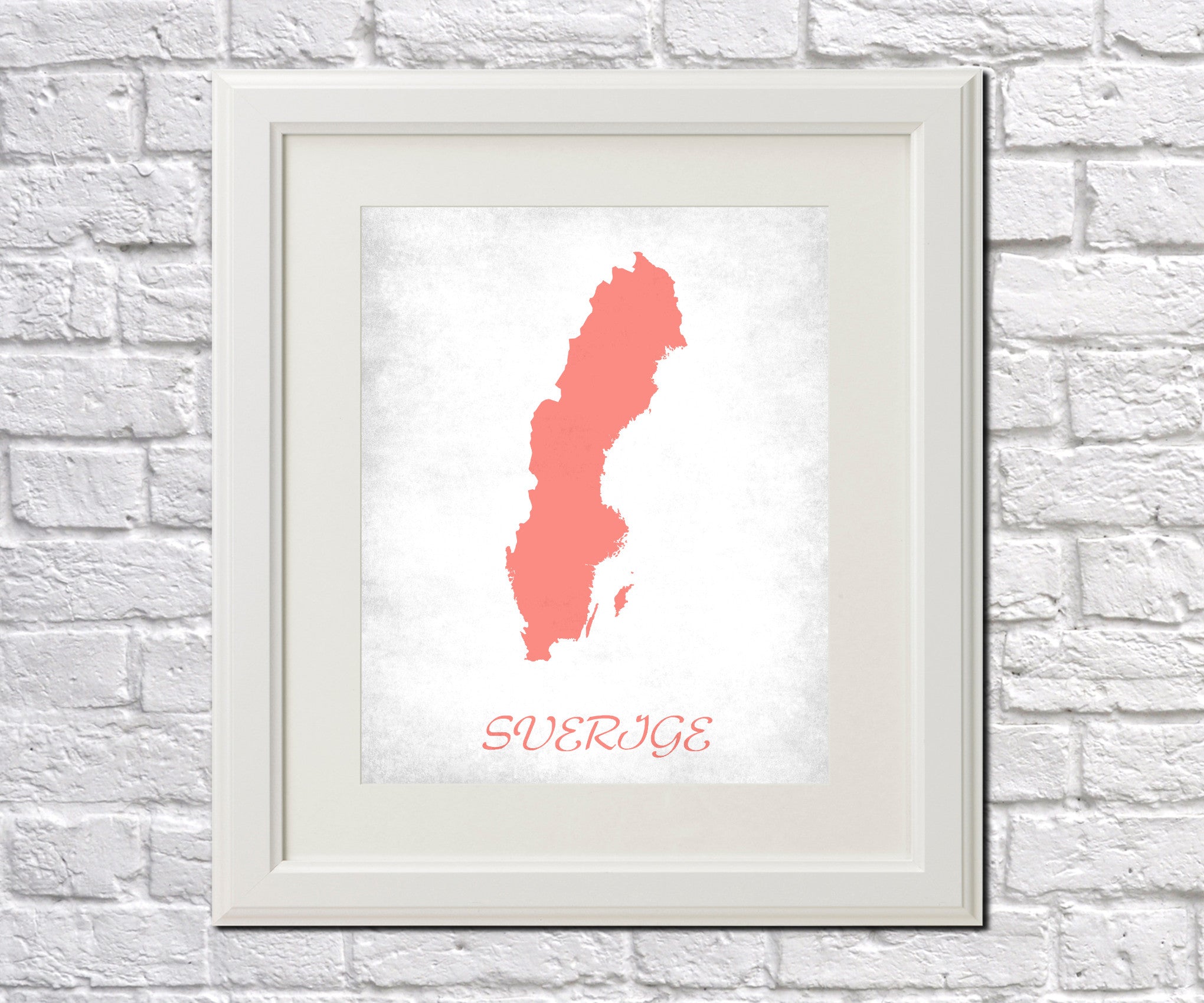 Sweden Map Print Outline Wall Map