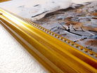 Gold Painted Swept Wooden Frames close up detail