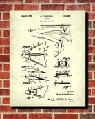 Swim Fins Patent Print Diving Blueprint Sports Poster - OnTrendAndFab