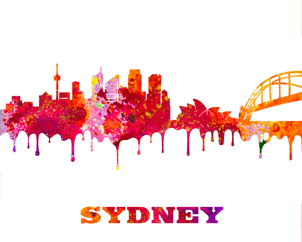 Sydney City Skyline Print Wall Art Poster Australia - OnTrendAndFab