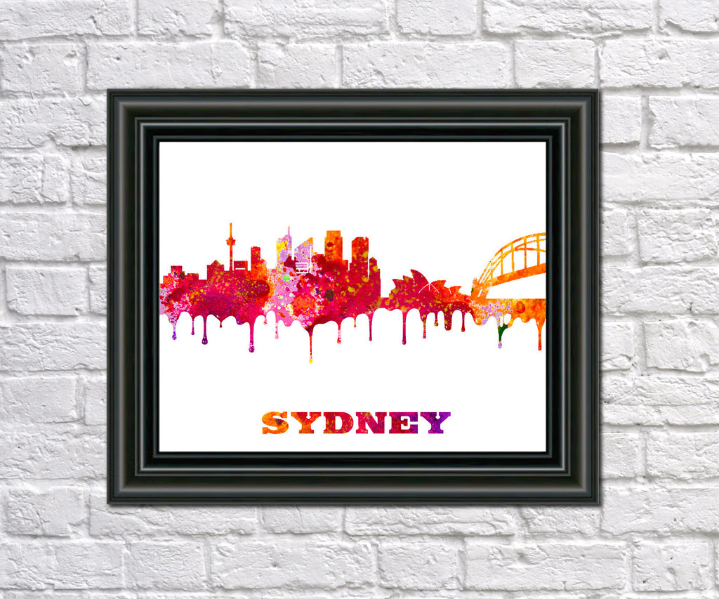 Sydney City Skyline Print Wall Art Poster Australia - OnTrendAndFab