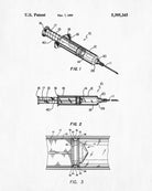 Hypodermic Syringe Patent Print Medical Blueprint Nursing Poster - OnTrendAndFab