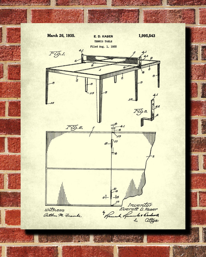 Table Tennis Patent Print Games Blueprint Sports Poster - OnTrendAndFab