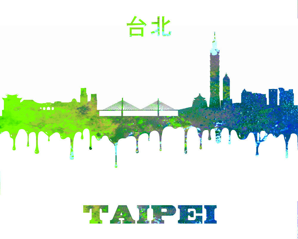 Taipei City Skyline Print Wall Art Poster Taiwan - OnTrendAndFab