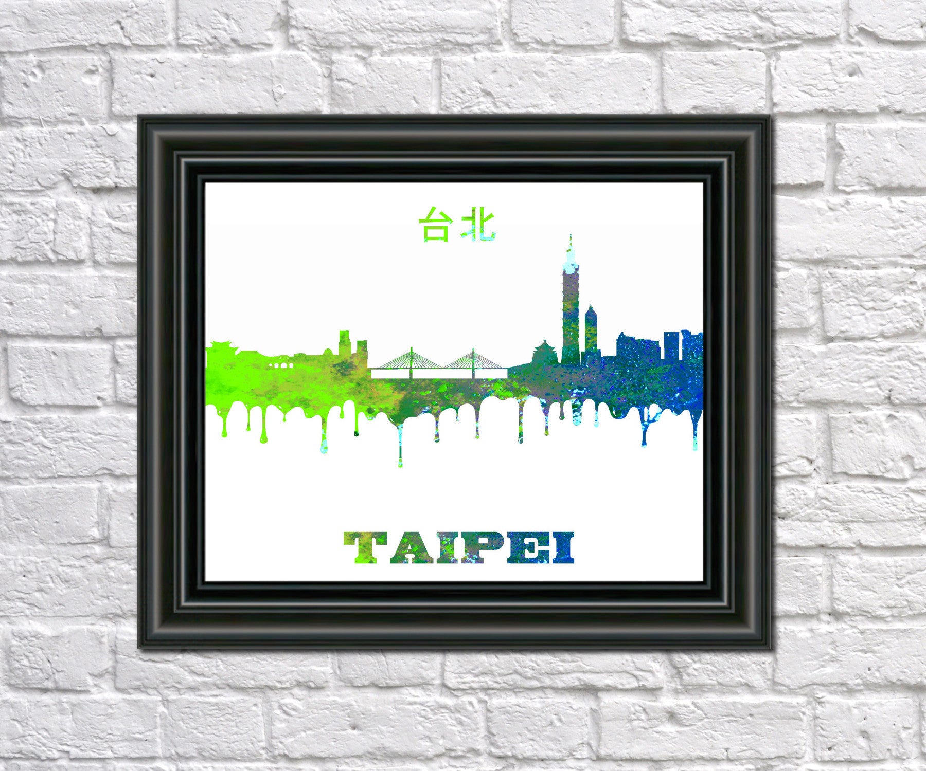 Taipei City Skyline Print Wall Art Poster Taiwan - OnTrendAndFab