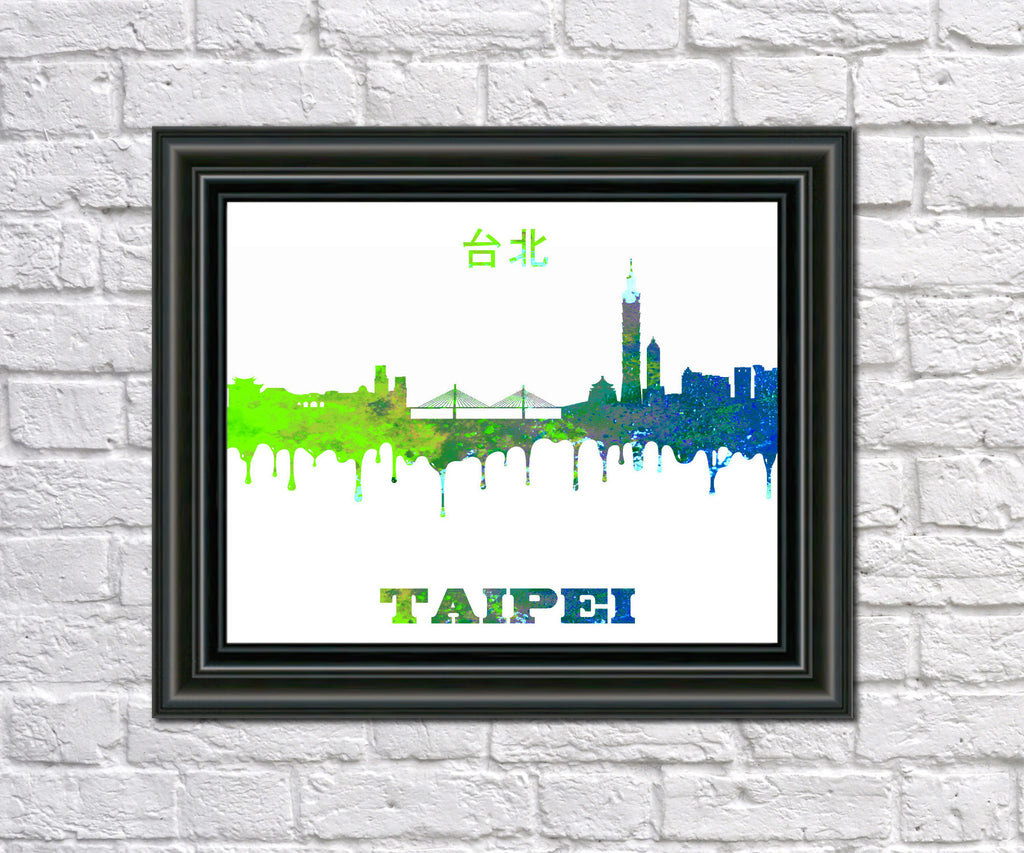 Taipei City Skyline Print Wall Art Poster Taiwan - OnTrendAndFab