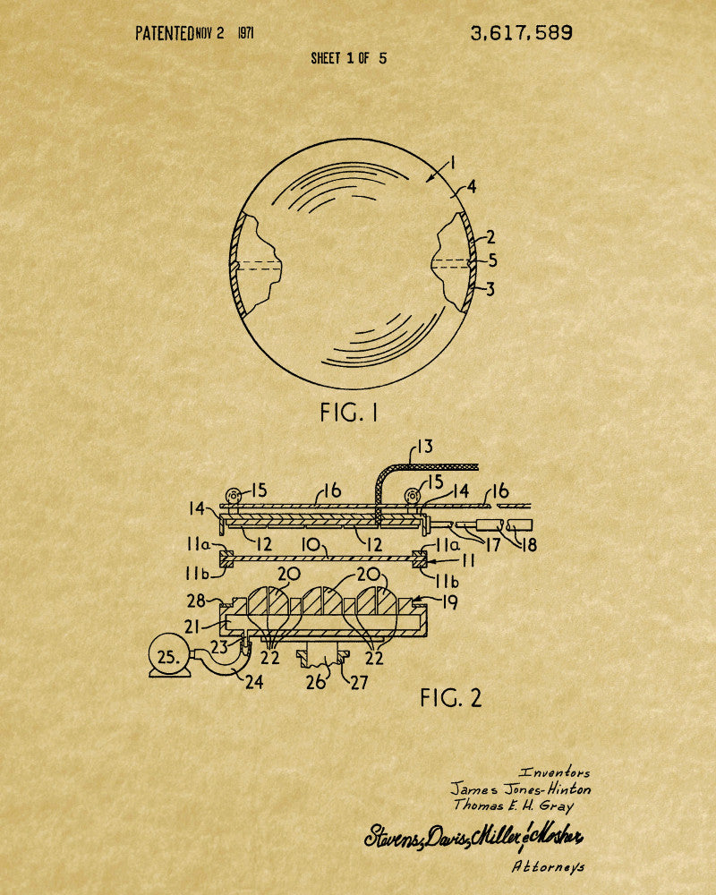 Tennis Ball Patent Print Sports Blueprint Poster