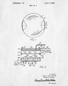 Tennis Ball Patent Print Sports Blueprint Poster