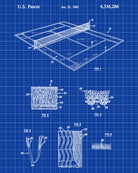 Tennis Court Patent Print Sports Blueprint Poster