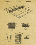 Tennis Court Patent Print Sports Blueprint Poster