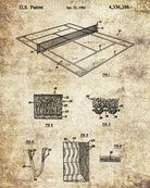 Tennis Court Patent Print Sports Blueprint Poster