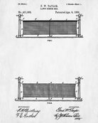 Tennis Net Patent Print Sports Blueprint Poster