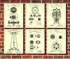 Nikola Tesla Patent Prints Set 6 Blueprint Designs Electrical Posters