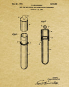 Laboratory Equipment Patent, Science Poster, Test Tube Print