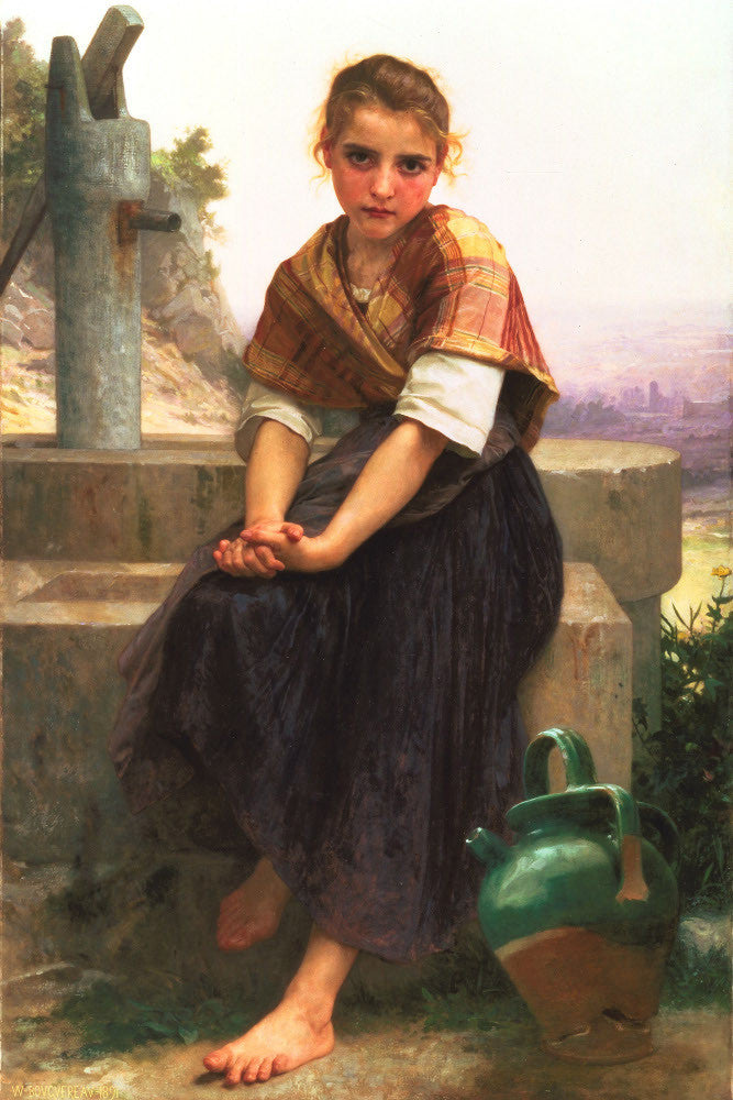 William-Adolphe Bouguereau, Old Masters Figure Print : Broken Pitcher