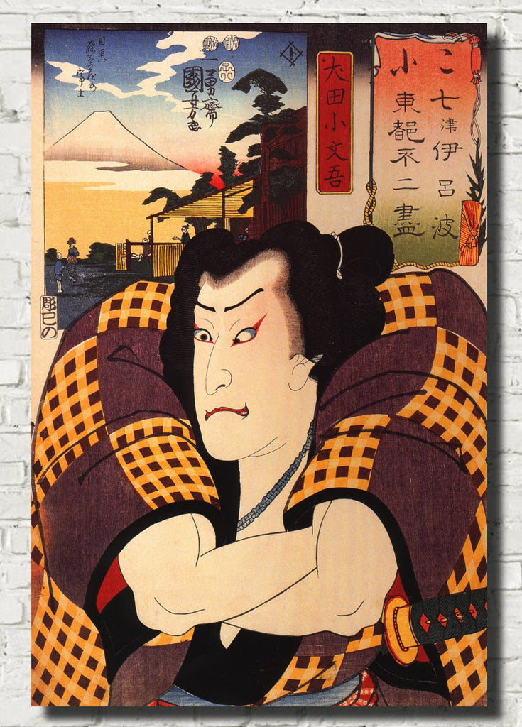 Utagawa Kuniyoshi Japanese Fine Art Print, Kabuki Actor Illustration