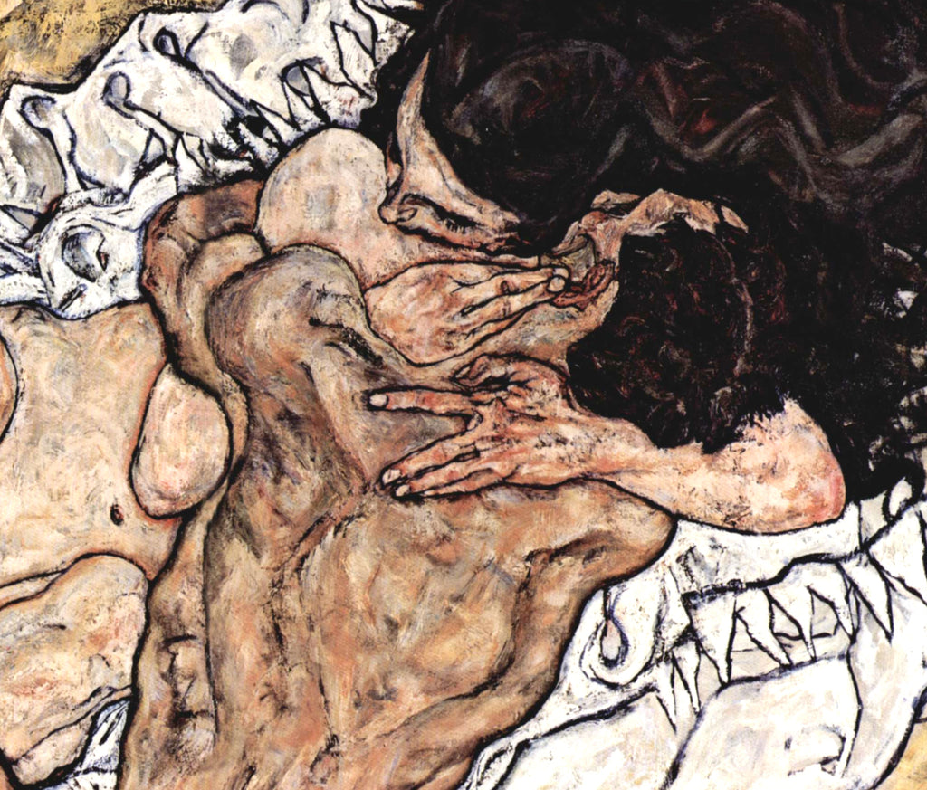 Egon Schiele Fine Art Print, The Embrace