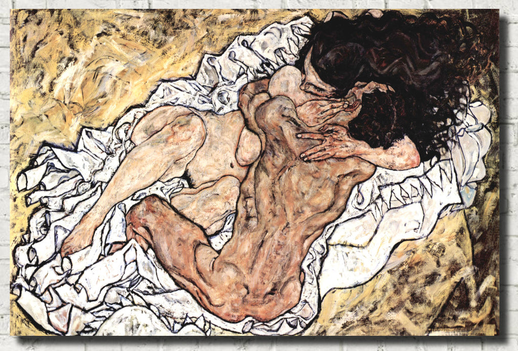 Egon Schiele Fine Art Print, The Embrace