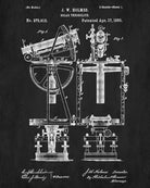 Theodolite Blueprint Surveying Patent Print Survey Poster