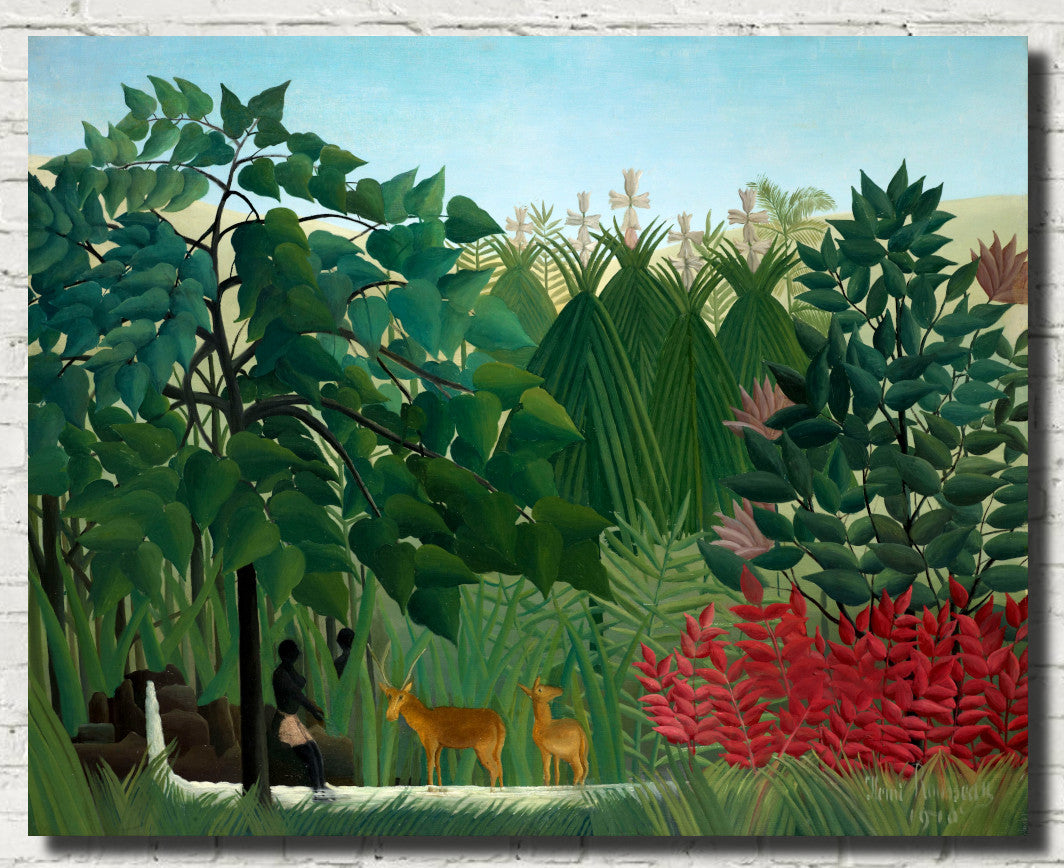 Henri Rousseau, Post- Impressionist Fine Art Print, The Waterfall