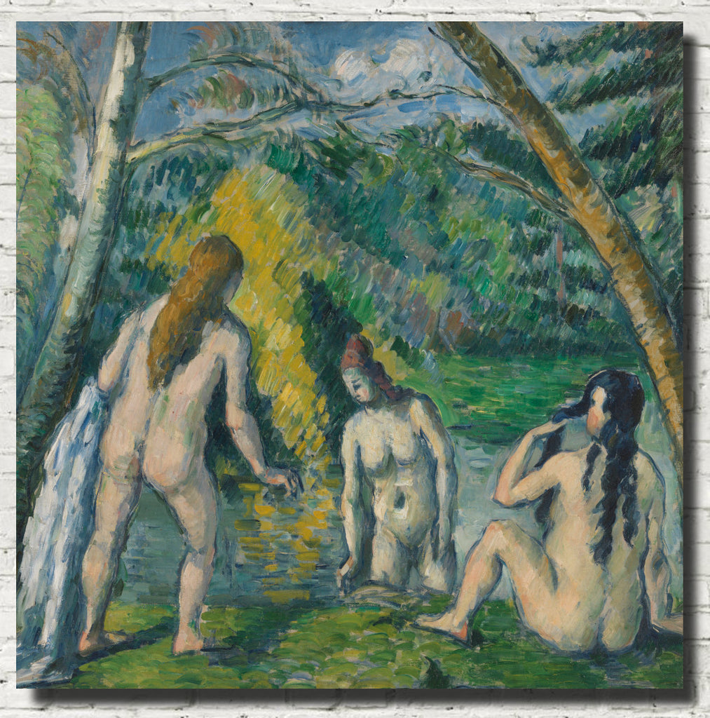 Paul Cézanne Post-Impressionist Fine Art Print, Three Bathers