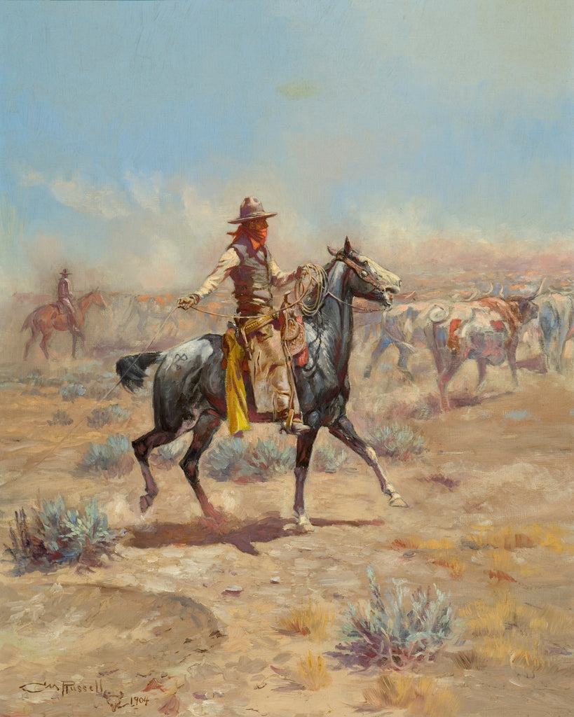 Charles Marion Russell, Fine Art Print : Through The Alkali, Wild West Painting