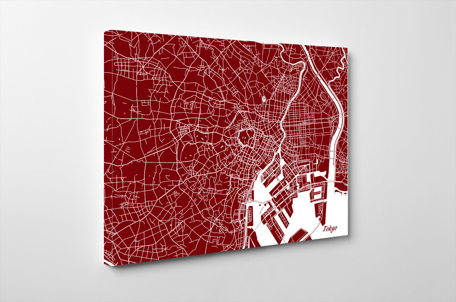 Tokyo City Street Map Print Feature Wall Art Poster
