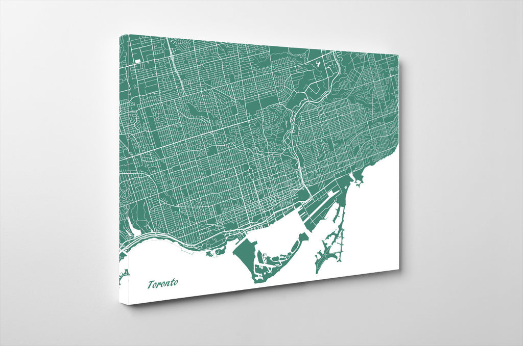 Toronto City Street Map Print Feature Wall Art Poster