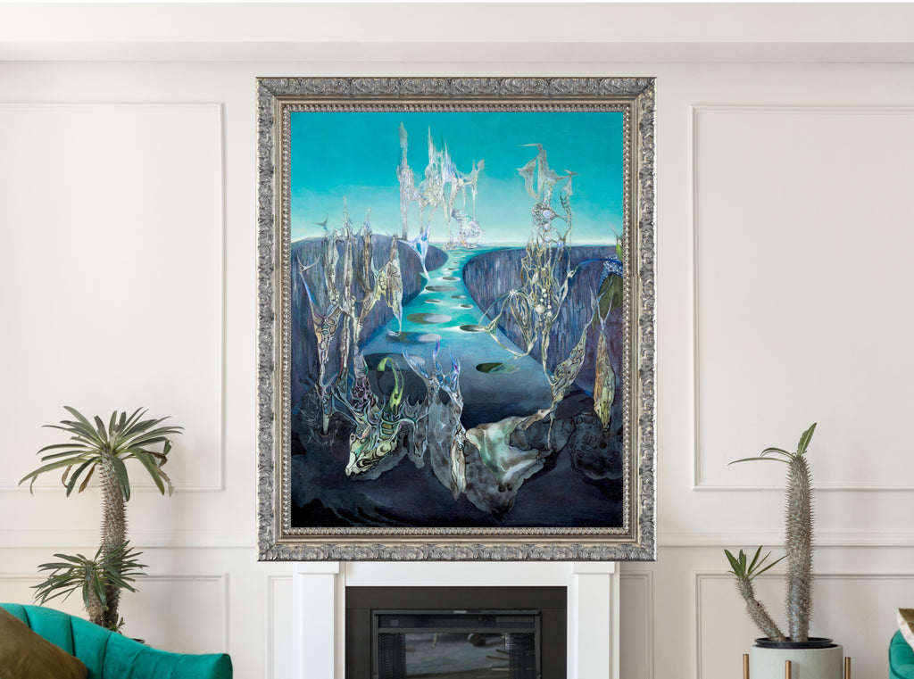 Wolfgang Paalen, Surrealist Art : Totemic Landscape, Gallery Quality Canvas Reproduction
