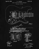 Guitar Tremolo Patent Print Musical Instrument Blueprint Music Poster - OnTrendAndFab