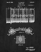 Trommel Patent Print Gold Rush Mining Poster